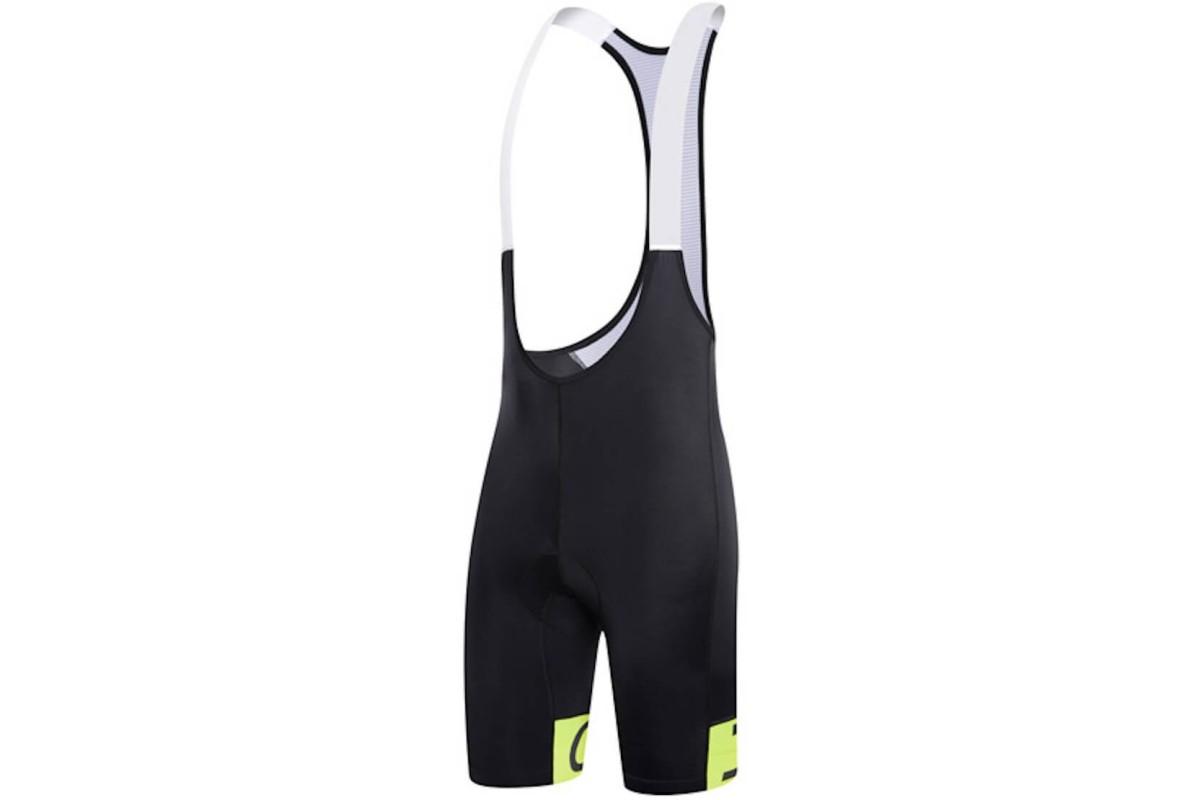 Doctorbike SALOPETTE DOTOUT STRIPE BIB TIGHT BLACK-LIGHT YELLOW