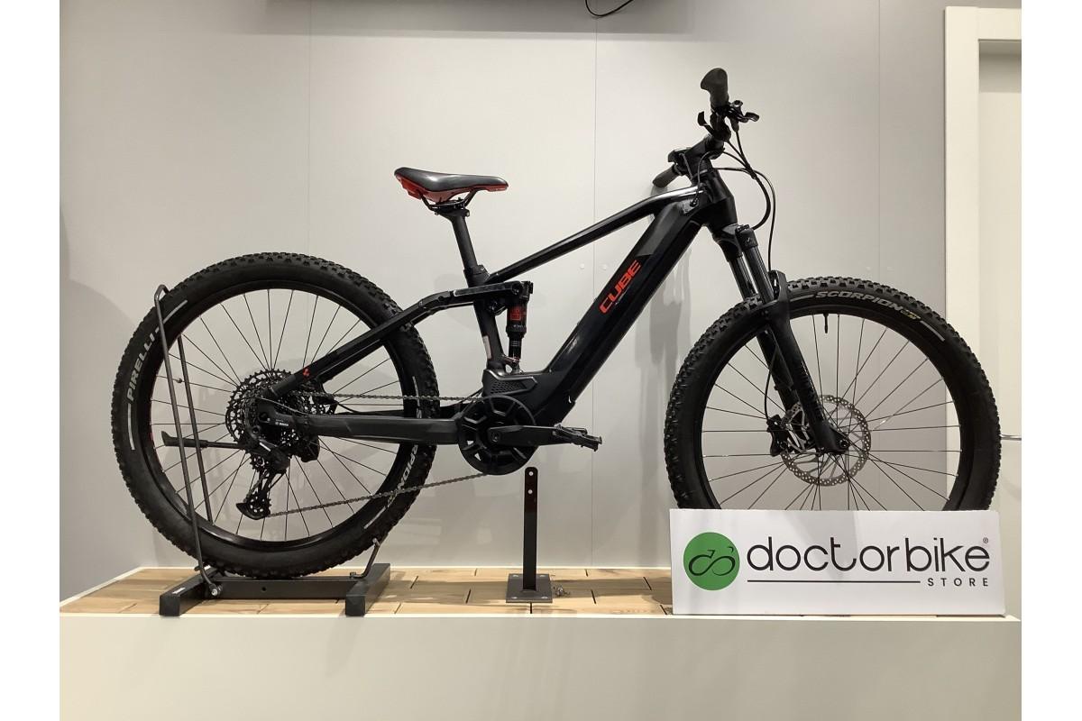 Doctorbike E-BIKE MTB USATA CUBE STEREO HYBRID 120 PRO 625 BLACK'N'RED TG S