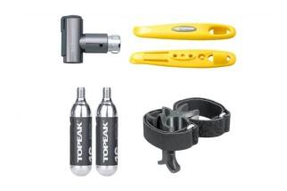 Doctorbike KIT TOPEAK AIRBOOSTER RACE POD X (AIRBOOSTER + 2 CARTUCCE CO2 16GR, 2 LEVAGOMME E CINGHIA DI MONTAGGIO)